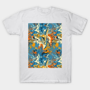 Recess on the Playground Marble - Digital Paint Spill T-Shirt